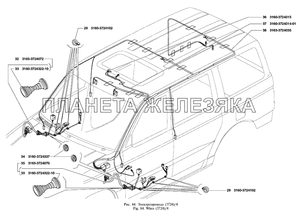 Электропровода UAZ Patriot